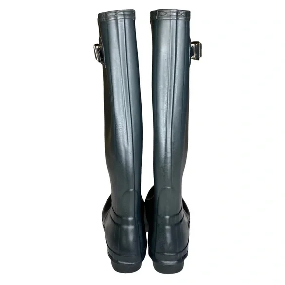Hunter ♕ Original Iconic Tall Matte Wellington Wellies Boots ♕ Navy 8US / EU 39 - Picture 9 of 16